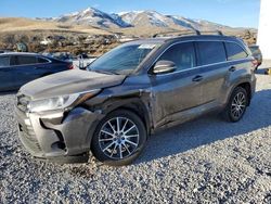 Salvage cars for sale at Reno, NV auction: 2018 Toyota Highlander SE