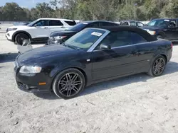 Salvage cars for sale at Ocala, FL auction: 2009 Audi A4 2.0T Cabriolet