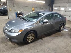 Salvage cars for sale at Angola, NY auction: 2012 Honda Civic LX