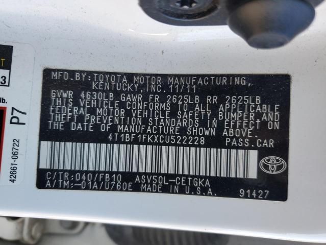 2012 Toyota Camry Base