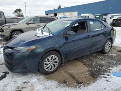 Salvage cars for sale from Copart Woodhaven, MI: 2018 Toyota Corolla L