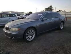 Salvage cars for sale at San Diego, CA auction: 2008 BMW 750 LI