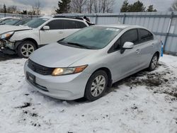 Honda Civic lx salvage cars for sale: 2012 Honda Civic LX