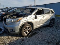 Toyota Highlander salvage cars for sale: 2016 Toyota Highlander LE