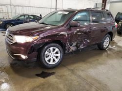 Salvage cars for sale at Avon, MN auction: 2013 Toyota Highlander Base