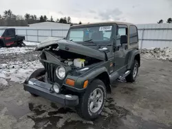 Salvage cars for sale at Windham, ME auction: 1997 Jeep Wrangler / TJ Sahara