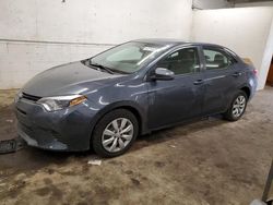 Salvage cars for sale at Ham Lake, MN auction: 2016 Toyota Corolla L