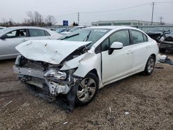 Salvage cars for sale at Chicago Heights, IL auction: 2013 Honda Civic LX