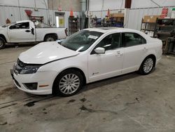 Salvage cars for sale at Mcfarland, WI auction: 2012 Ford Fusion Hybrid