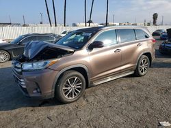 Salvage cars for sale at Van Nuys, CA auction: 2018 Toyota Highlander SE