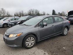 Salvage cars for sale at Portland, OR auction: 2012 Honda Civic LX