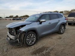 Salvage cars for sale at San Diego, CA auction: 2021 Toyota Highlander Hybrid Platinum