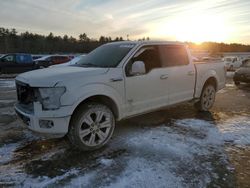 Salvage cars for sale at Windham, ME auction: 2016 Ford F150 Supercrew