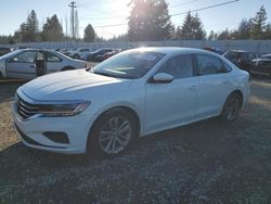 Salvage cars for sale at Graham, WA auction: 2020 Volkswagen Passat SE