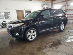 Salvage cars for sale at Pekin, IL auction: 2013 Toyota Highlander Limited