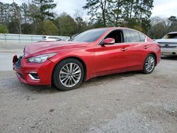 Salvage cars for sale at Greenwell Springs, LA auction: 2021 Infiniti Q50 Luxe