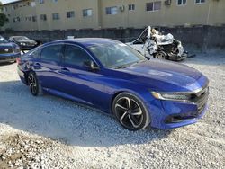 Salvage cars for sale at Opa Locka, FL auction: 2021 Honda Accord Sport SE