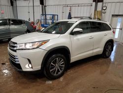 Salvage cars for sale at Franklin, WI auction: 2017 Toyota Highlander SE