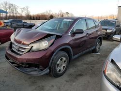 Salvage cars for sale at Spartanburg, SC auction: 2013 Honda CR-V LX