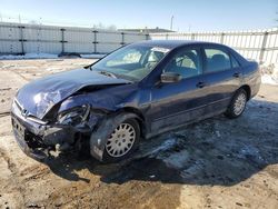 Honda Accord salvage cars for sale: 2007 Honda Accord Value