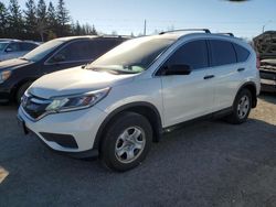 Salvage cars for sale from Copart Bowmanville, ON: 2015 Honda CR-V LX