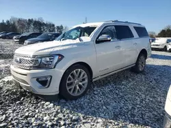 Vehiculos salvage en venta de Copart Mebane, NC: 2021 Ford Expedition Max Platinum