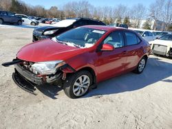 Salvage cars for sale at North Billerica, MA auction: 2016 Toyota Corolla L