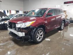 Toyota Highlander Vehiculos salvage en venta: 2014 Toyota Highlander XLE