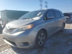 Salvage cars for sale from Copart Elgin, IL: 2011 Toyota Sienna LE