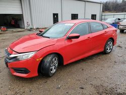 Salvage cars for sale at Grenada, MS auction: 2016 Honda Civic LX