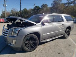 Salvage cars for sale at Savannah, GA auction: 2018 Cadillac Escalade ESV Luxury