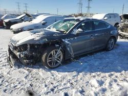 Salvage cars for sale at Elgin, IL auction: 2019 Audi A5 Premium Plus