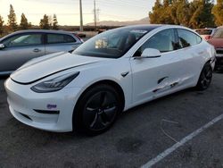 Salvage cars for sale at Rancho Cucamonga, CA auction: 2018 Tesla Model 3