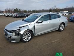 Salvage cars for sale at New Britain, CT auction: 2021 Chevrolet Malibu LT