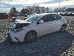 Salvage cars for sale at Mebane, NC auction: 2016 Toyota Corolla L