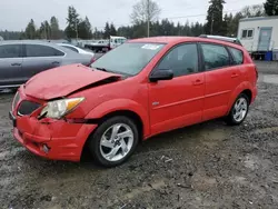 Salvage cars for sale at Graham, WA auction: 2005 Pontiac Vibe