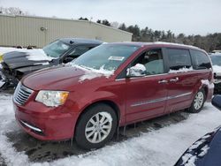 Salvage cars for sale at Exeter, RI auction: 2016 Chrysler Town & Country Limited Platinum