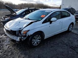 Salvage cars for sale at Windsor, NJ auction: 2012 Honda Civic LX