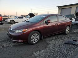 Salvage cars for sale at Eugene, OR auction: 2012 Honda Civic LX