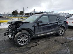 Salvage cars for sale at Denver, CO auction: 2021 Ford Explorer Limited