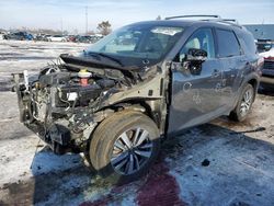 Salvage cars for sale at Woodhaven, MI auction: 2024 Nissan Pathfinder SL