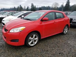 Salvage cars for sale from Copart Graham, WA: 2009 Toyota Corolla Matrix S