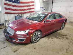 Salvage cars for sale at Lyman, ME auction: 2017 Lincoln MKZ Reserve