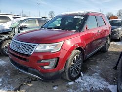 Salvage cars for sale from Copart Cleveland: 2017 Ford Explorer Platinum