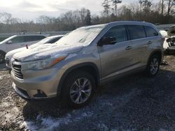 Salvage cars for sale at Augusta, GA auction: 2015 Toyota Highlander XLE