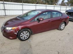 Vehiculos salvage en venta de Copart Hampton, VA: 2012 Honda Civic LX