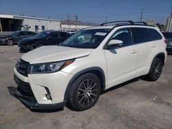 Toyota Highlander se salvage cars for sale: 2018 Toyota Highlander SE