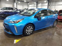 Salvage cars for sale at Ham Lake, MN auction: 2020 Toyota Prius LE