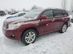 Salvage cars for sale at London, ON auction: 2008 Toyota Highlander Hybrid