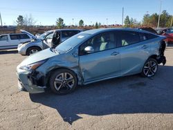 Salvage cars for sale at auction: 2022 Toyota Prius Night Shade